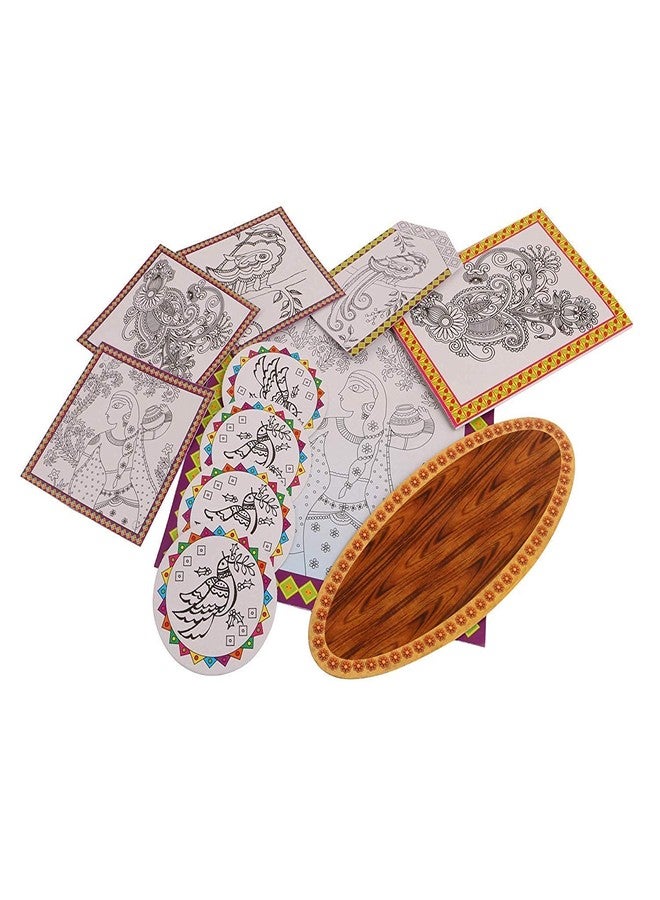 Ekta YUVDIK Madhubani Art, Madhubani Painting Set, Art Kit for Kids Traditional and Contemporary Multi Color YUVDIK - Image 4